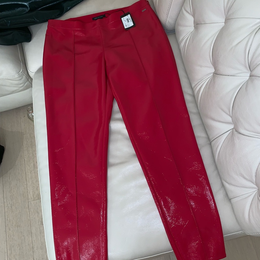 Armani Exchange Patent Leather Leggings